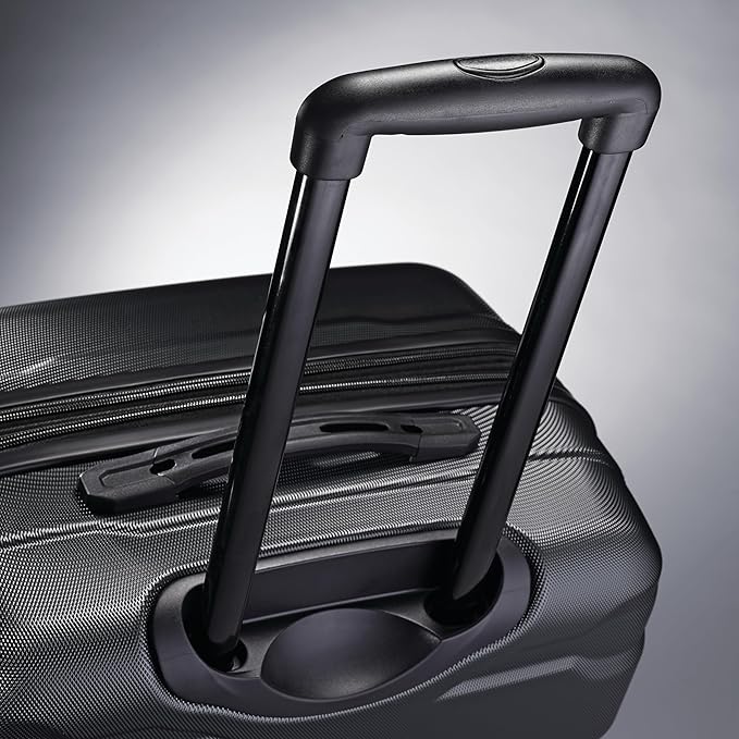 Samsonite Omni PC Hardside Expandable Luggage with Spinner Wheels, Black, Carry-On 20-Inch