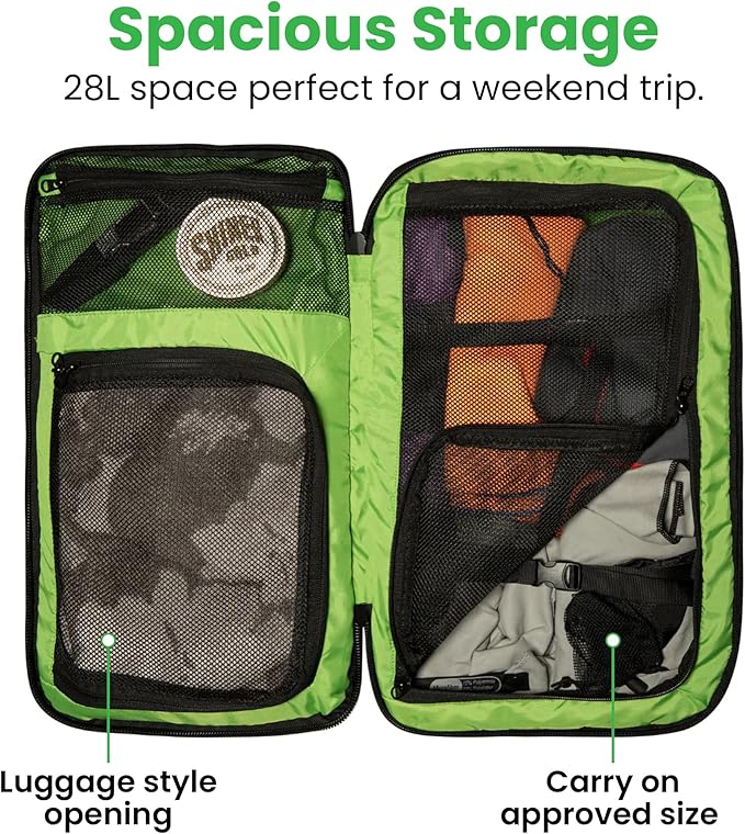 Carry On Travel Backpack Bundle | Island Hopper Travel Backpack with Toiletry Bag and Compression Packing Cube Set