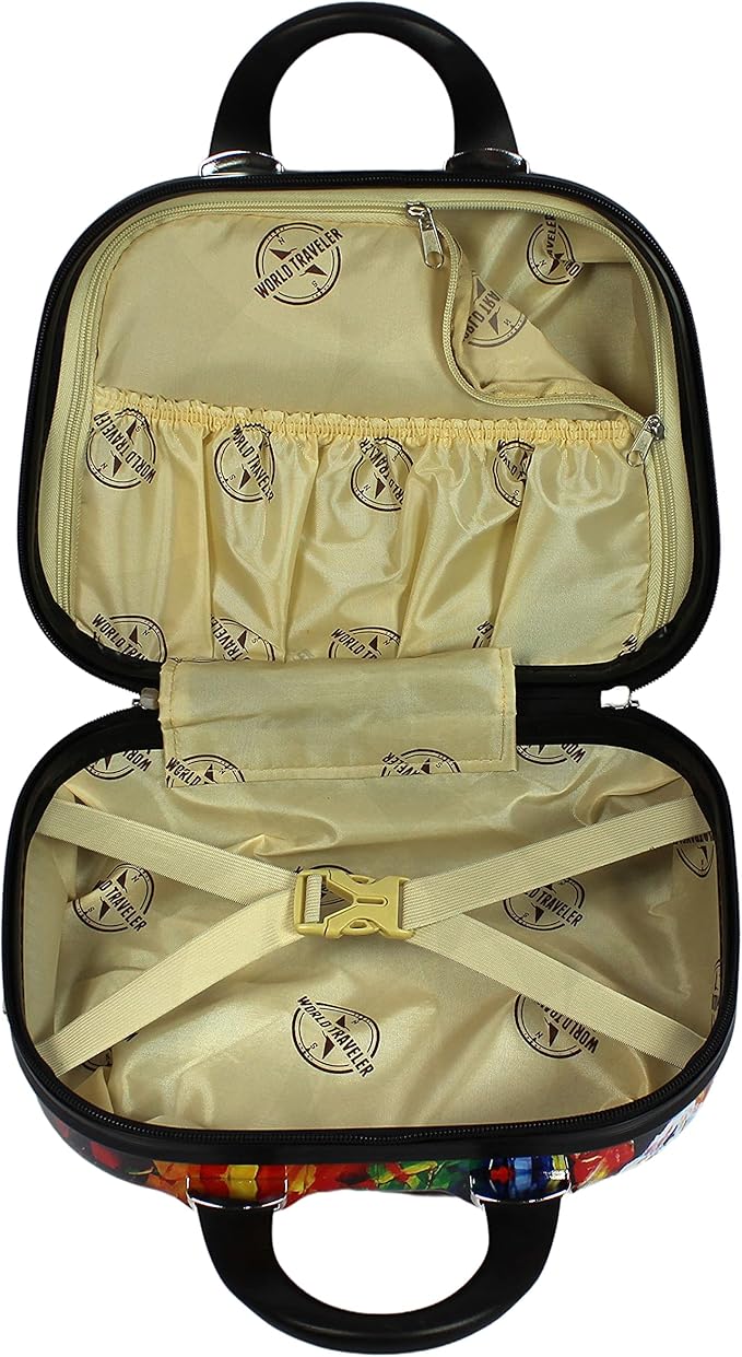 World Traveler VentureX Airline Approved 2-Piece Carry-On Luggage Set – Lightweight Hardside Polycarbonate Suitcase with Spinner Wheels - Paris Nights