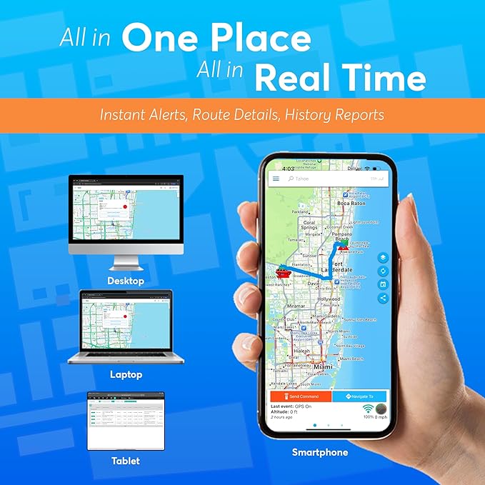 Optimus 2.0 GPS Tracker for Vehicles, Assets, People - 4G LTE - Real-Time GPS Tracking Device - Instant Alerts