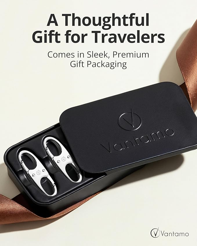 Vantamo Premium 4 Zipper Clips Anti Theft for Backpack, Luggage & Purse, Pull Replacement Zipper Locks, Purse Clip for Travel