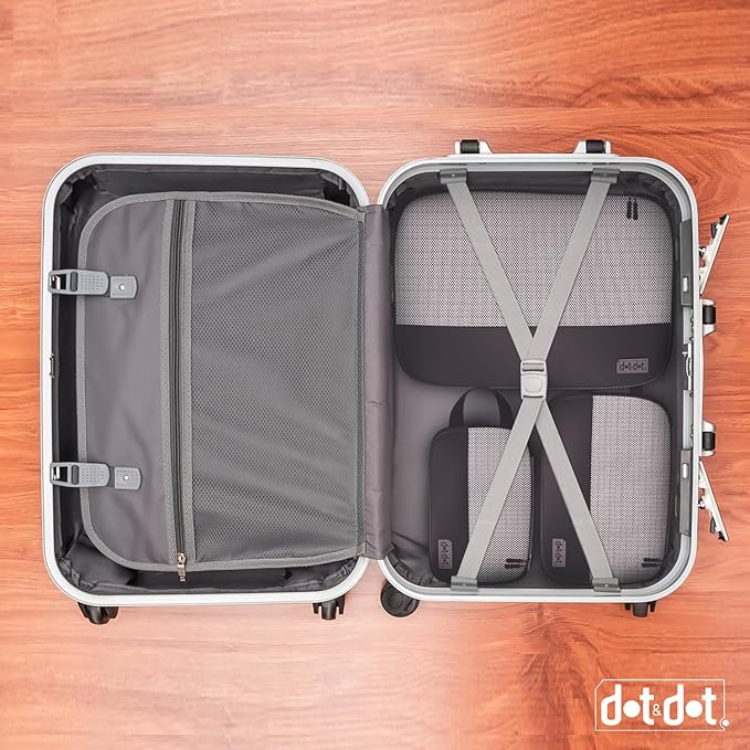 4pc Medium Compression Packing Cubes for Travel - Luggage Packing Organizers - Travel Packing Cubes for Suitcases