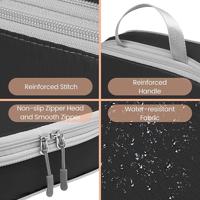 Cambond Compression Packing Cubes for Travel Women - Expandable Travel Bags Luggage Organizers Travel Essentials Compression Cubes for Travel Carry on Suitcases Organizer