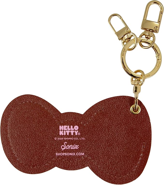 Sonix Keychain Case Compatible with Apple AirTag | Protective AirTag Cover Keychain Charm (Hello Kitty Pink Bows)
