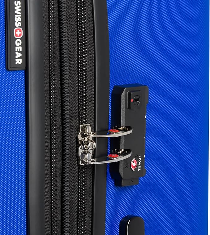 SwissGear 7366 Signature Hardside Expandable Luggage with Spinner Wheels, TSA Lock, Cobalt, Checked-Large 27-Inch