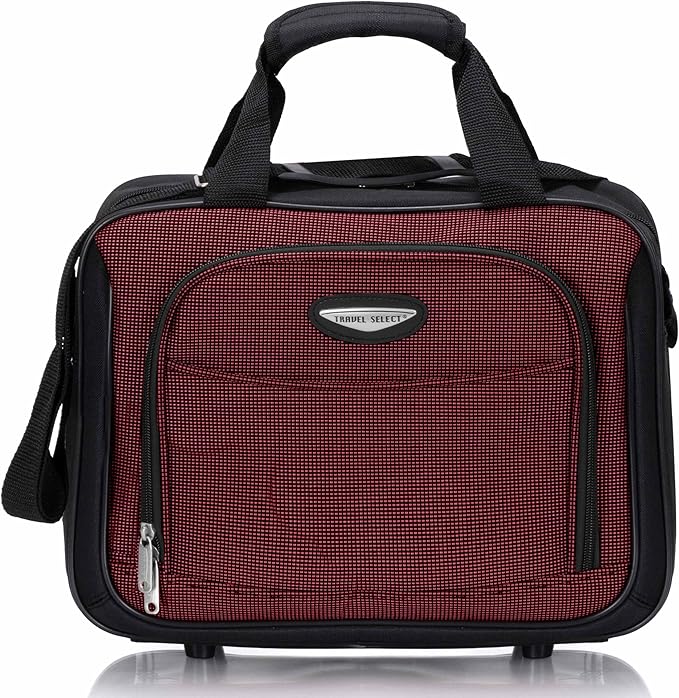Travel Select Amsterdam Softside Expandable Luggage with Rolling Wheels, Burgundy, 4-Piece Set (15/21/25/29)
