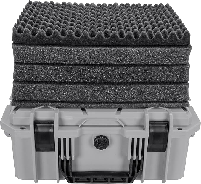Eylar 18" Intact Series Hard Camera Case, Lightweight and Durable Stacker Design with Foam (Gray)