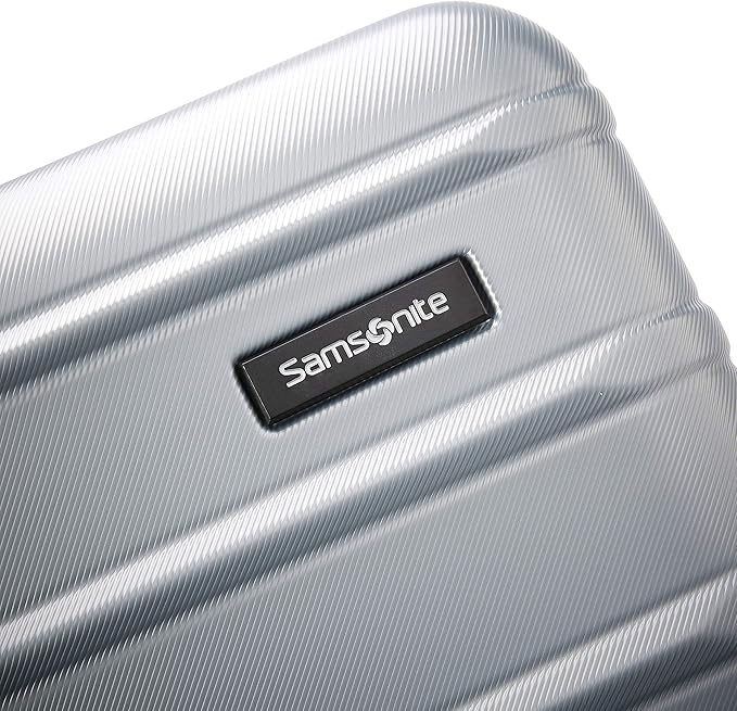 Samsonite Omni 2 International Carry-On Luggage with 360° Spinner Wheels - Scratch Resistant Hardshell - TSA, Airline-Approved - Expandable Polycarbonate Shell for Lightweight Travel - Artic Silver
