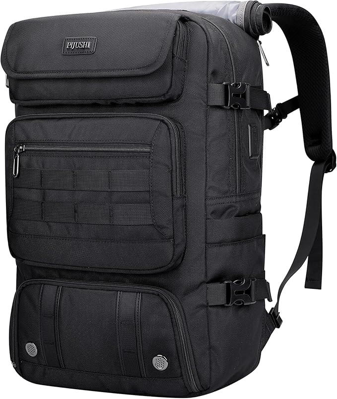 PIJUSHI Travel Backpack for Women Men Carry on Duffle Bag Backpack For Airplanes Luggage Rucksack with Shoe Compartment(PE048 Classic Black)