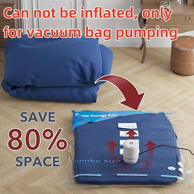 Electric Air Pump for Vacuum Storage Bags,Suitable for MEIQIHOME brand vacuum bags only.