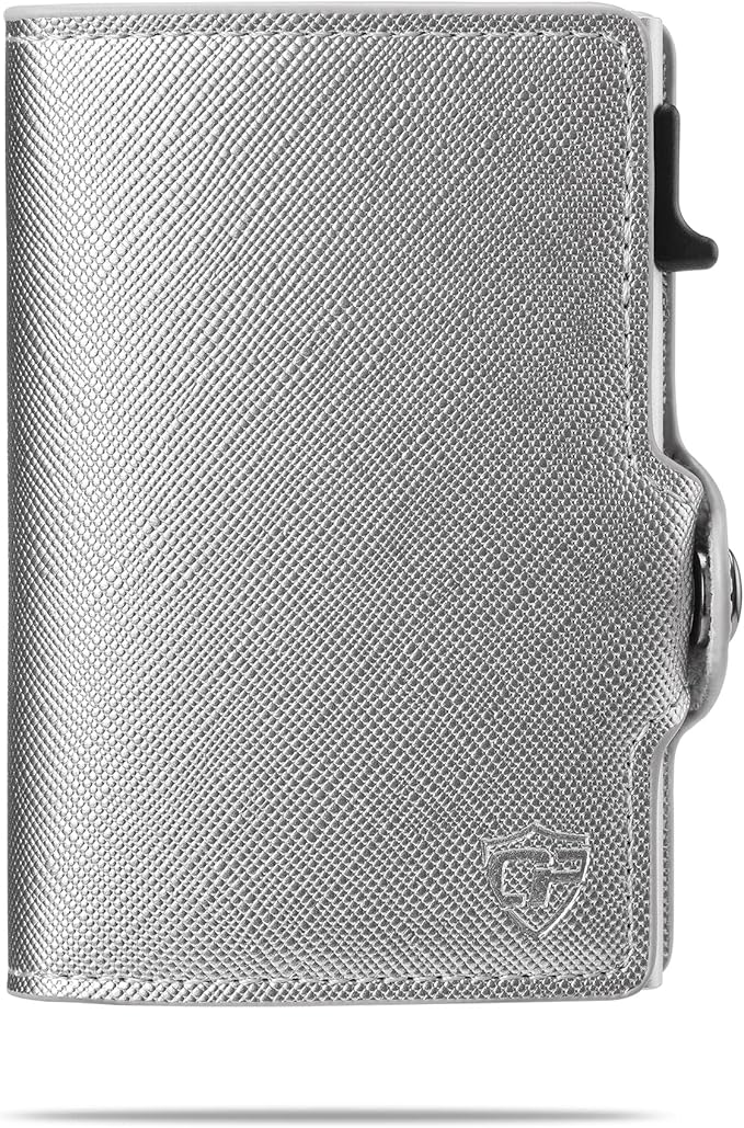 Conceal Plus Small RFID Wallet for Women, Slim Compact RFID Blocking Credit Card Holder Womens Wallet, Smart Pop Up Minimalist Card Case, Holds 4-6 Standard Cards Plus Cash & ID, Compact Travel Wallet