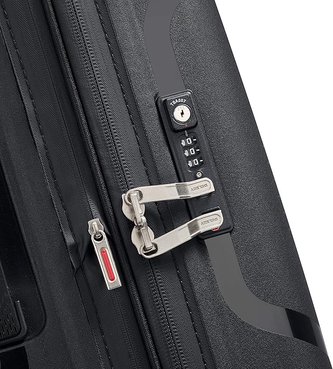 DELSEY PARIS Clavel Hardside Expandable Luggage with Spinner Wheels, Black, Checked-Large 30 Inch