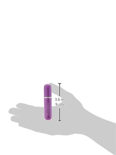 Travalo Classic HD Perfume Atomizer - Leak-Proof and TSA Approved for Air Travel - Reusable, Airtight, Easy-Fill Mini Pump Sprayer - Lightweight, Elegant Design w/Volume Window - Purple 0.17oz