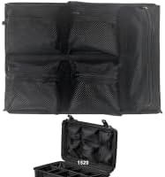 LAFENLIN UPGRADED Lid Organizer for Pelican 1520 Case, 5 Mesh Pockets Storage Organizer, Fits Camera Cases, Diving Dry Boxes, Hard Cases & Toolboxes, Includes Velcro, Durable, Thickening Mesh