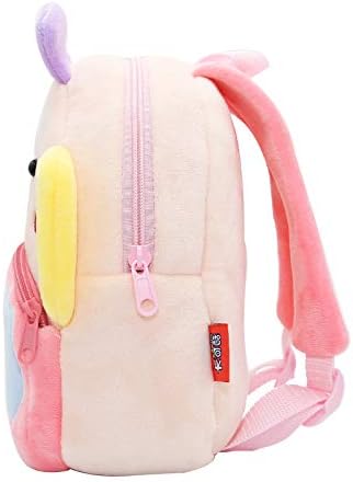 KISSOURBABY Cute Kids Toddler Backpack Plush Toy Backpack Snack Travel Bag Pre-School Bags for Girls 2-4Years(Butterfly)