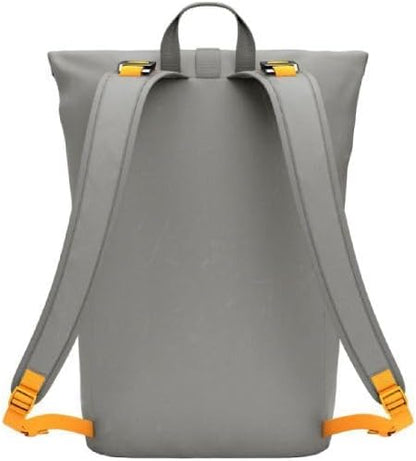 Db Journey Essential Backpack - Lightweight, Durable Rolltop Backpack with Laptop Compartment for Work, and Gym, Travel Backpack with Roller Bag Attachment, 12L - Sand Gray