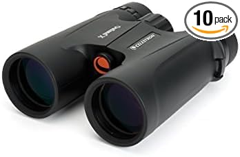 Celestron Outland X Binoculars 10x42 | Waterproof & Fogproof | Multi-Coated Optics | BaK-4 Prisms | Rubber Armor | Pack of 10