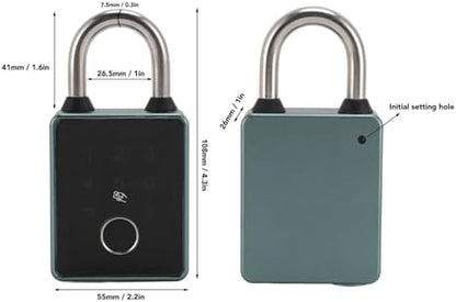Fingerprint Padlock, Smart Padlock with Keyless Biometric, APP Control & Key Backup, Outdoor Heavy Duty Locker Lock for Gym Locker, Door, Luggage, Suitcase, Backpack