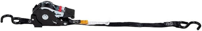 Mytee Products 4 Auto Retract NO-RATCHETING Ratchet Straps | 1" x 12' Retractable Ratchet Straps with Coated S Hook Tiedowns for Motorcycles, ATVs, Bikes: Tight & Secure Pickup Trailer Tie-Down