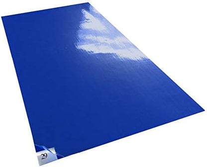 Cleanroom Adhesive/Sticky/Tacky Mat 31" x35 Blue (10 Pads of 30 Sheets) 10 Pads, 300 Sheets per Box. Each pad 30 Sheets