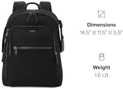 TUMI Women's Halsey Backpack, Black/Gunmetal, One Size