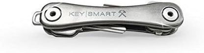 KeySmart Rugged - Multitool Key Holder for Keychain w/Bottle Opener and Pocket Clip, Organizer for Keys, EDC Keychains, Ring for Car Fobs Key Chains, Expandable (Up to 14 Keys, Titanium)