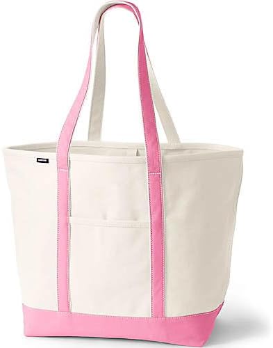 Lands' End Open Top Canvas Tote Bag
