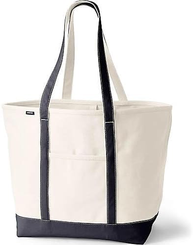 Lands' End Open Top Canvas Tote Bag