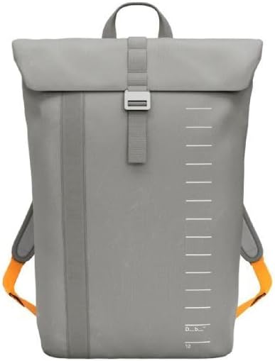 Db Journey Essential Backpack - Lightweight, Durable Rolltop Backpack with Laptop Compartment for Work, and Gym, Travel Backpack with Roller Bag Attachment, 12L - Sand Gray