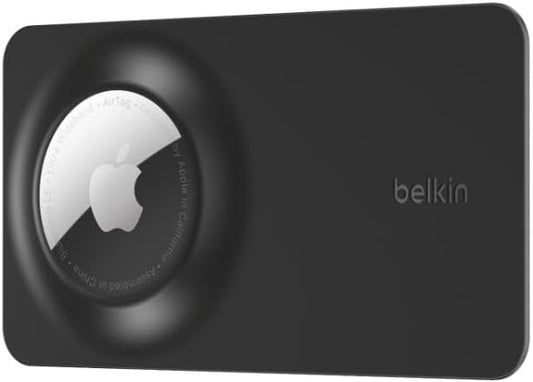 Belkin Apple AirTag Secure Wallet Insert - Thin Wallet Holder - Ultra Slim & Flexible Credit Card Size Insert for Purse, Handbag, Pocket, Backpack - Accessories for Apple AirTag - Black