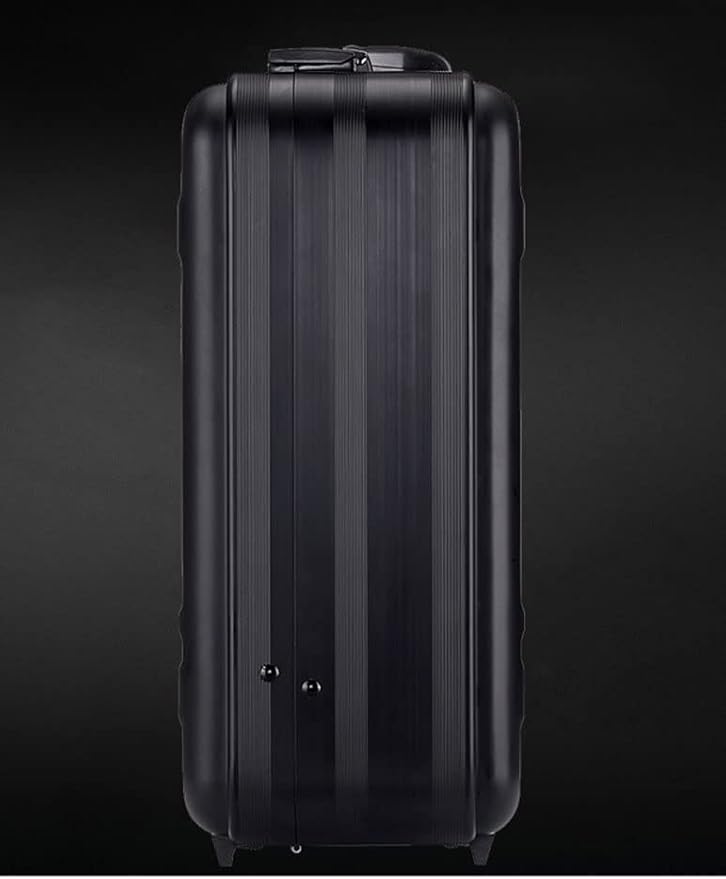 Men Metal Briefcase Aluminum Locking Storage Box, Family Medicine Case, Money Suitcase, Jewellery Display Box with Removable Foam, Black (16.5X12.6X4.5 Inch)