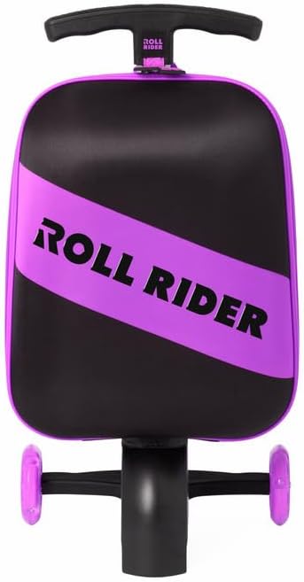 Kids Scooter Luggage - 2-in-1 Ride-On Suitcase with Light-Up Wheels & Adjustable Handle|Carry-On Approved & TSA-Friendly| Fun, Durable, Lightweight Travel Scooter for Boys & Girls Ages 3-10