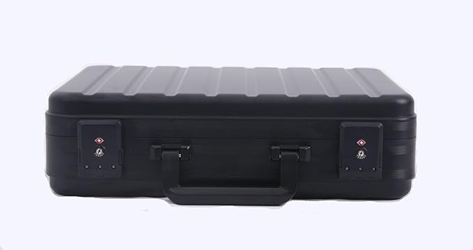 Aluminum Money Briefcase for Cash Metal Case for Men Business Attache Hardside Case Combination TSA Locks with Foam