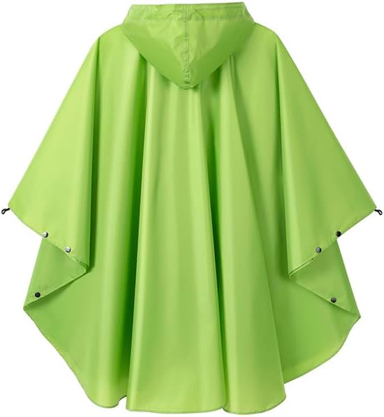 Fashion Hooded Rain Poncho Waterproof Raincoat Jacket with pocket for Women/Men/Adult