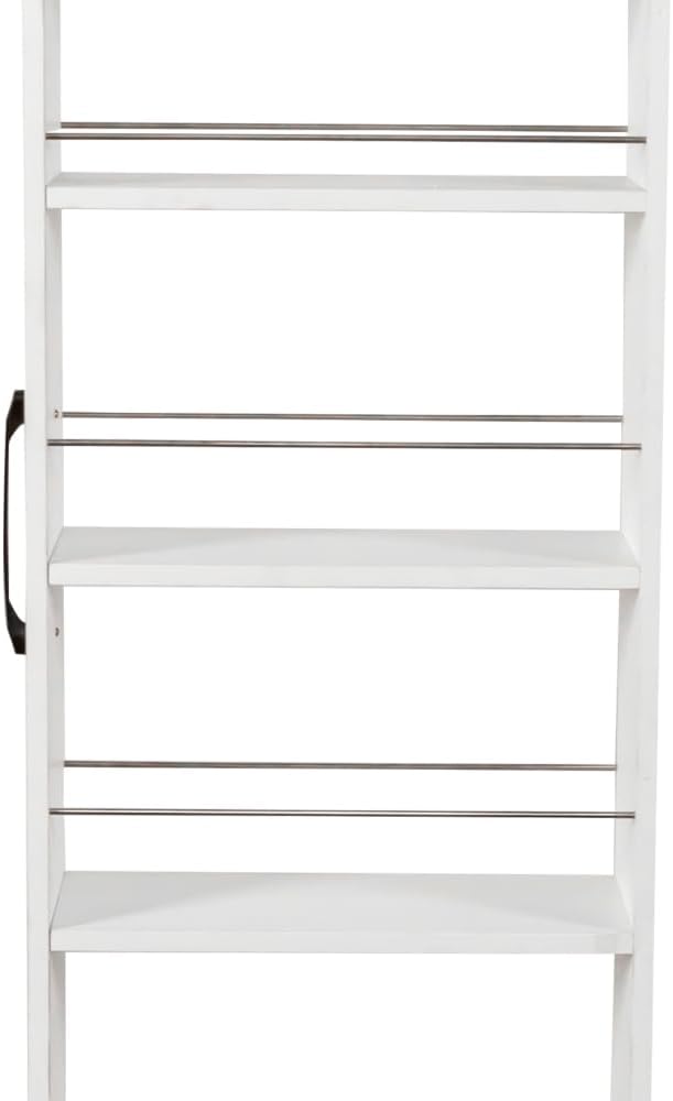 White 7-Tier Rolling Storage Cart - Slim Pull-Out Organizer Shelf with Wheels for Kitchen, Pantry, Living Room, Bathroom & Narrow Spaces (7.8" Wide)