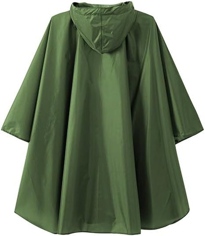 Fashion Hooded Rain Poncho Waterproof Raincoat Jacket with pocket for Women/Men/Adult