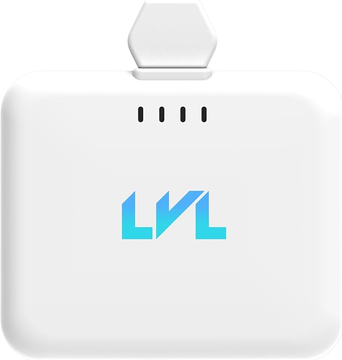 Spark Portable Charger for iPhone 17/16/15 USB C 2500mAh Power Bank with LED Indicators 2.4A Fast Charging Mini Portable Charger with Pass Through Technology LVL 25 (White)