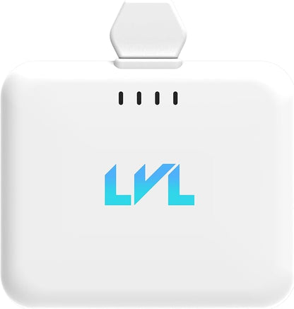 Spark Portable Charger for iPhone 17/16/15 USB C 2500mAh Power Bank with LED Indicators 2.4A Fast Charging Mini Portable Charger with Pass Through Technology LVL 25 (White)