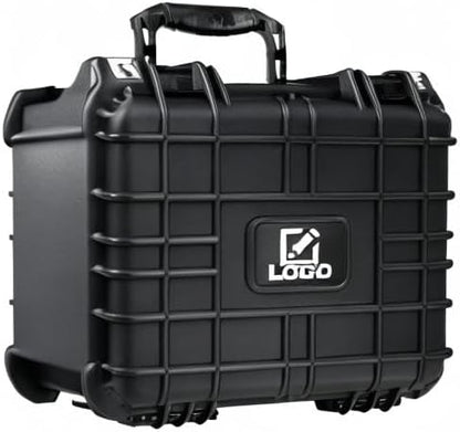 Eylar Protective Hard Camera Case Water & Shock Proof w/Foam TSA Approved 13.37 Inch 11.62 Inch 6 Inch Black (With Custom Logo Plate)