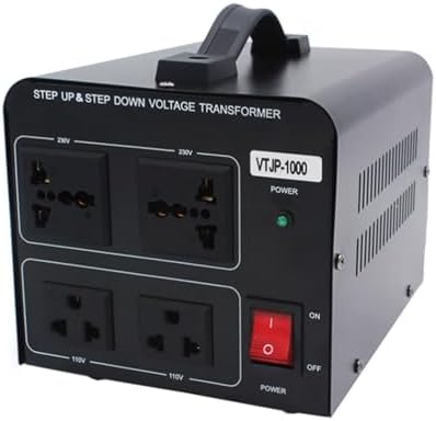 1800W Voltage Converter Transformer - Step-Up/Step-Down 110V/220V Power Adapter - Universal Travel & Home Use Voltage Converter for Appliances & Electronics