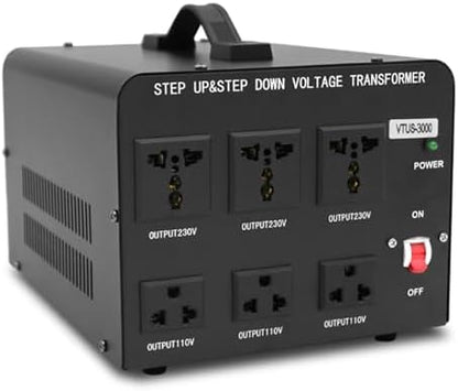 1800W Voltage Converter - Step Up/Down 110V to 220V Power Adapter for Travel & Home Use - Universal Voltage Transformer for Electronics, Appliances & Travel Essentials