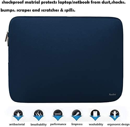 14 Inch Laptop Case, Resistant Neoprene Laptop Cover/Notebook Computer Pocket Case/Tablet Briefcase Carrying Bag for 14 inch HP, Lenovo, Asus Notebook, Ultrabook, Dark Blue