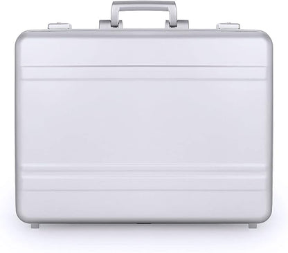 Briefcase, Aluminum Case with TSA Lock and Foam for 18 Inch Laptop, Camera, Cash (21.7X15.7X7.9 Inch, Silver)