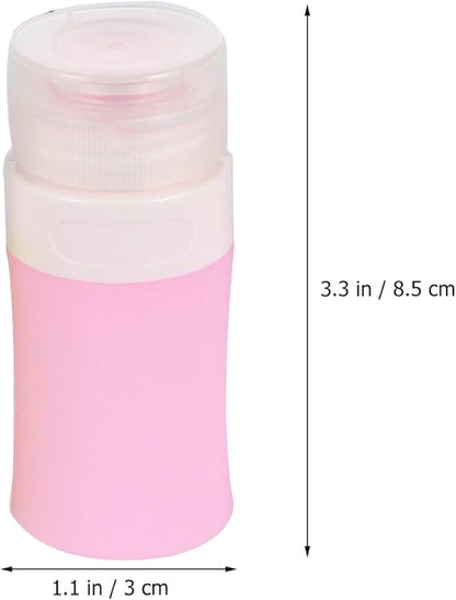4pcs Silicone Travel Bottles Leakproof Lotion Containers Portable Cosmetic Squeeze Bottles for Travel Makeup Storage Tsa Approved Pink Green White Blue