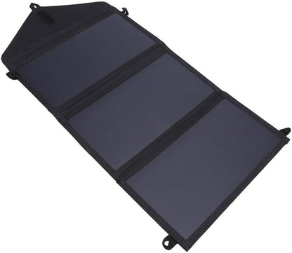 30W Foldable Solar Panel Charger, Dual USB, IP65 Waterproof Portable Solar Charger for Phone Tablet Camera Power Bank, Camping Hiking Outdoor