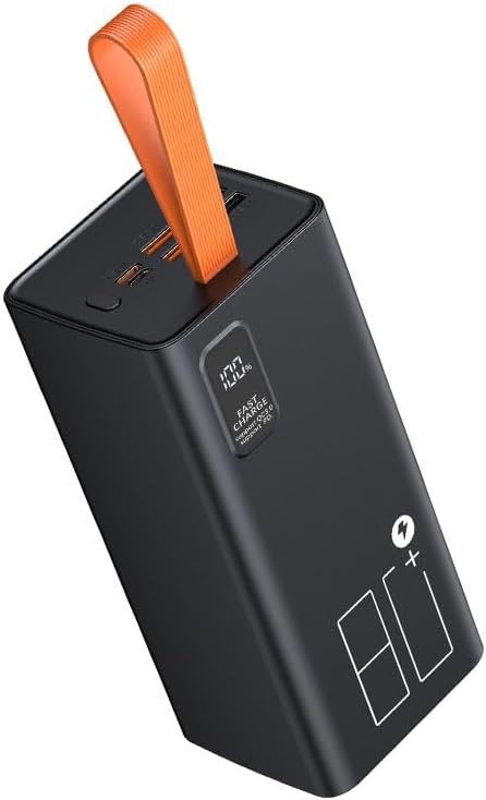 High Capacity Power Bank 80000mAh with LED Display, 30W PD & QC 3.0 Fast Charging Portable Charger, 5 Output 2 Input USB-C Battery Pack for Phone Outdoor Camping Travel Office