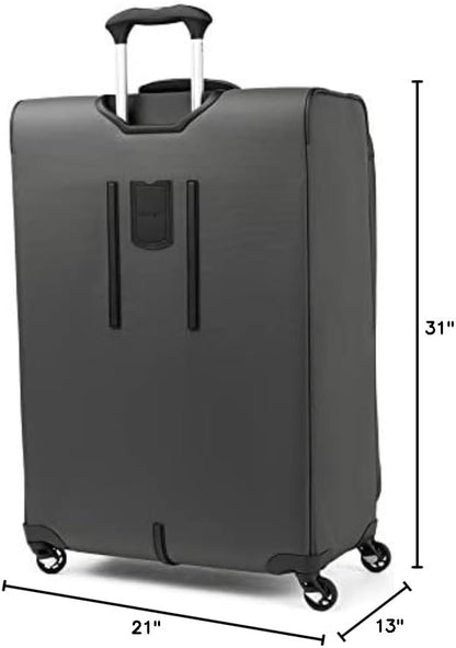 Travelpro Maxlite 5 Softside Expandable Luggage with 4 Spinner Wheels, Lightweight Suitcase, Men and Women, Shadow Grey, Checked-Large 29-Inch