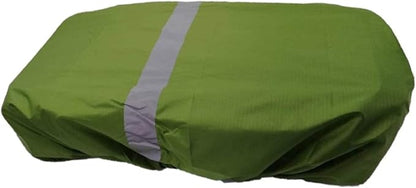 Silfrae Waterproof Rucksack Cover Backpack Rain Cover 30L-100L for Travel Climbing Hiking (Army Green-Reflective, 80L-90L)