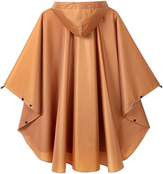 Fashion Hooded Rain Poncho Waterproof Raincoat Jacket with pocket for Women/Men/Adult