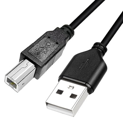 Long Slim 20ft Type2.0 Printer Wire, Type A to Type B Wire High Speed Type 2.0 A to B Wire Scanner Printer Cord to Computer for HP Canon Brother Dell Epson OD2.8MM